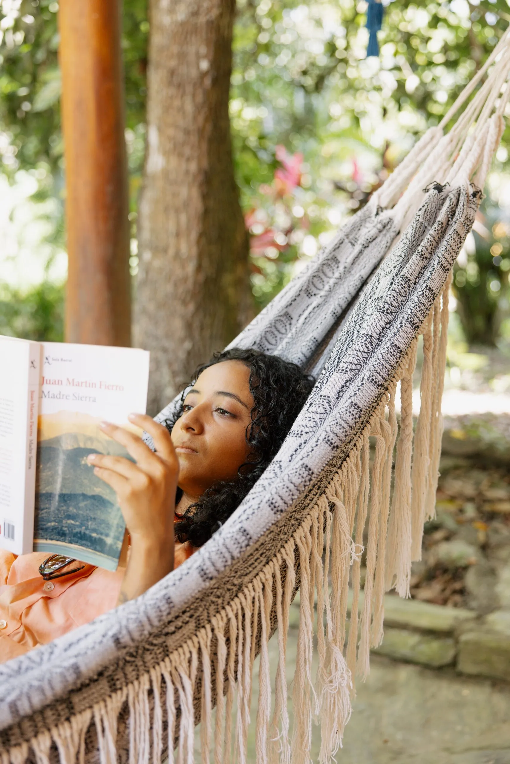 Reading in the hammock