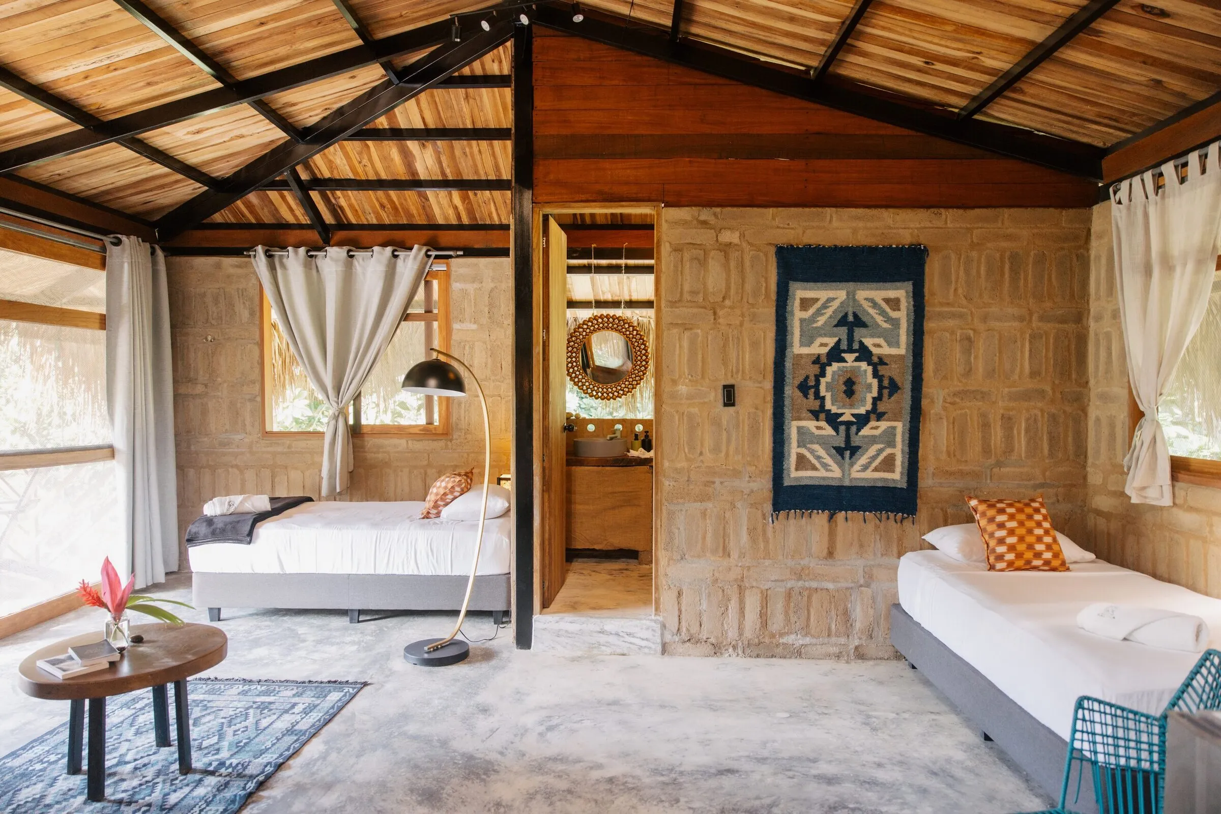 Inside a cabin