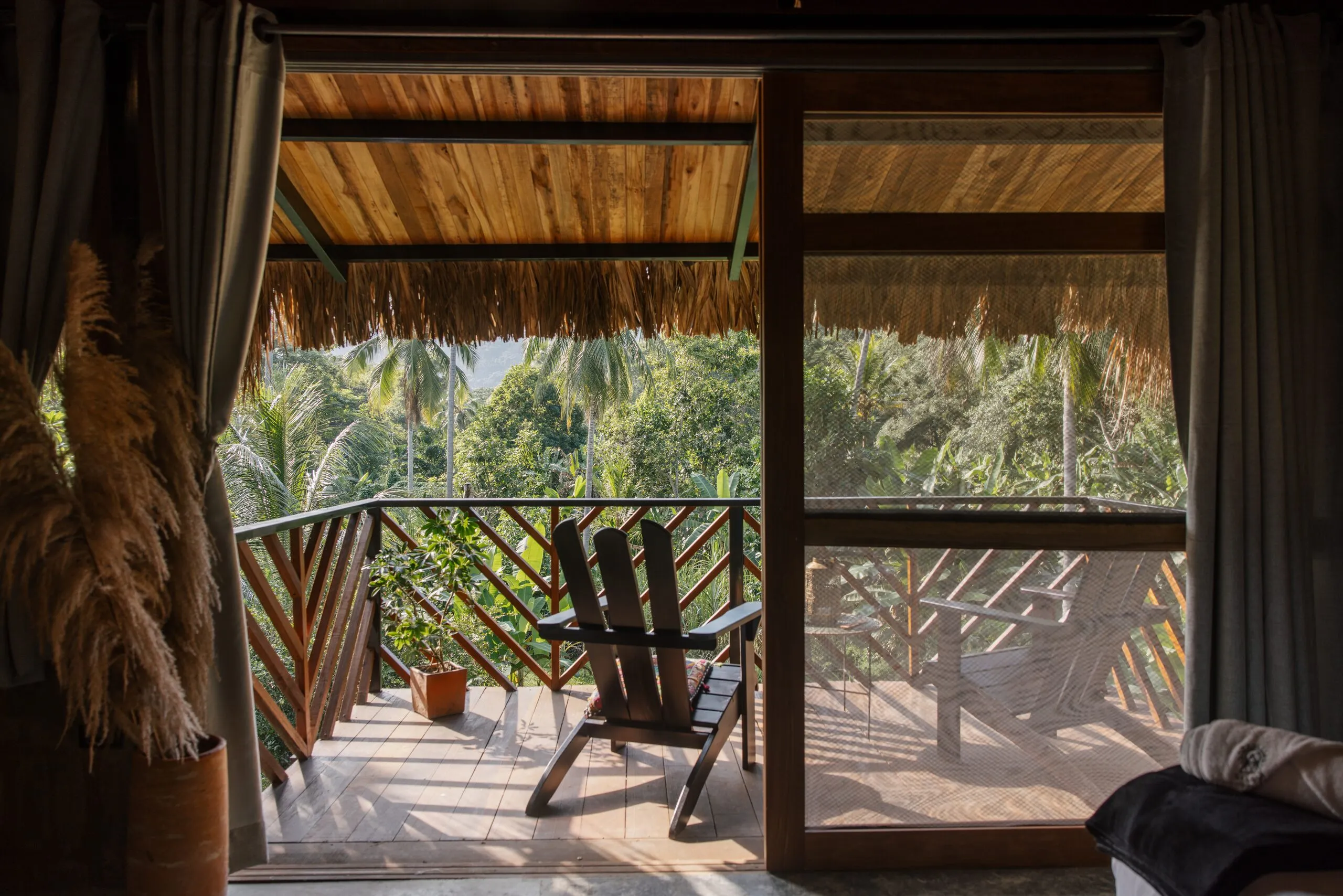 Balcony facing the forest