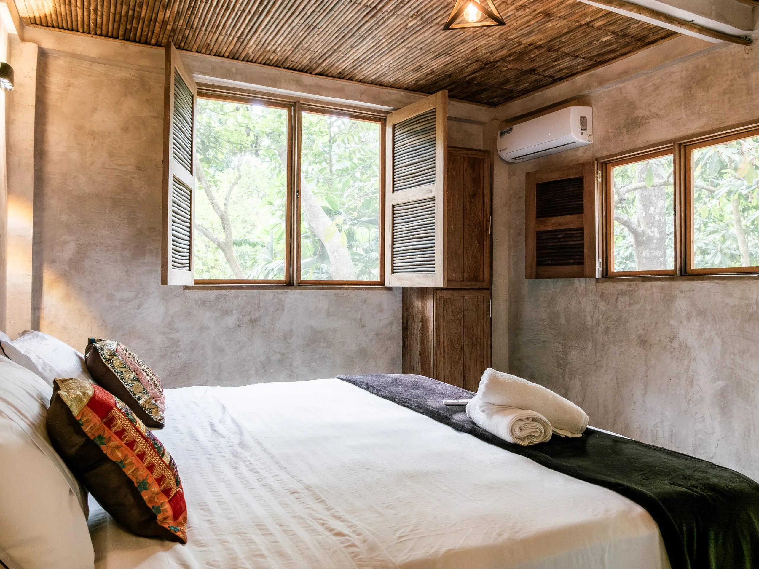 Bed by the window