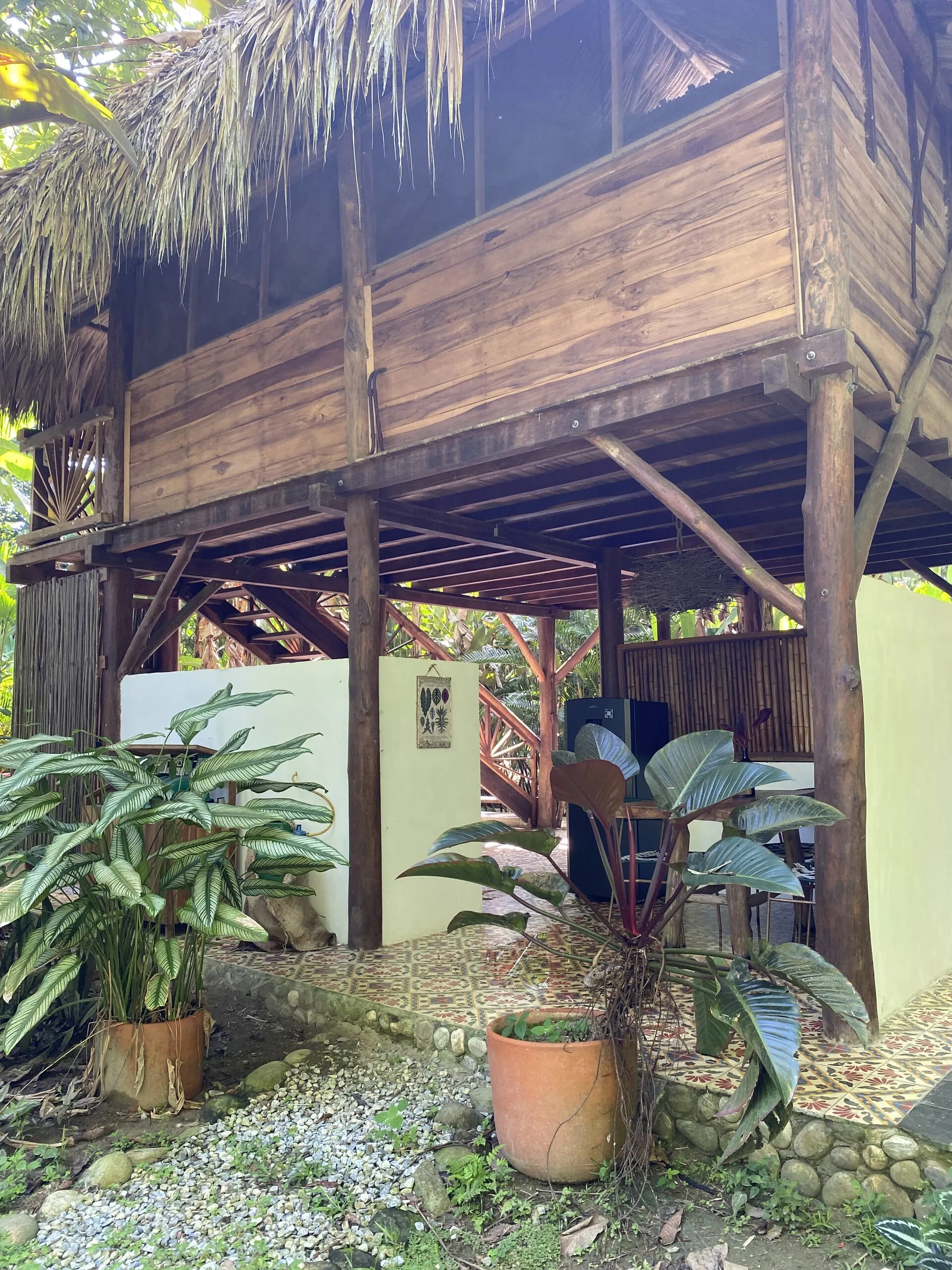 The cabin from below